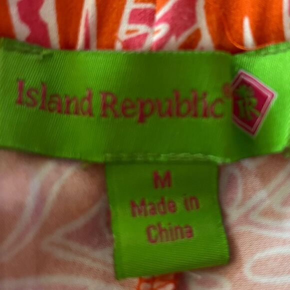 Island Republic Vibrant Floral Tunic/Pant Set Like New Condition Size Medium - Picture 13 of 14